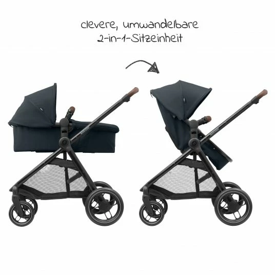 Outlet 🤩 Maxi-Cosi 2 -in- 1 Kombi-Kinderwagen Zelia³ wendbarer Sitz & Wanne in einem, verstellbarer Schieber, 22 kg - Essential Graphite - Collection 2022 ⌛ 2 Outlet 🤩 Maxi-Cosi 2 -in- 1 Kombi-Kinderwagen Zelia³ wendbarer Sitz & Wanne in einem, verstellbarer Schieber, 22 kg - Essential Graphite - Collection 2022 ⌛ - Image 2