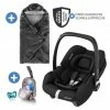 Best Pirce 😀 Maxi-Cosi Babyschale CabrioFix i-Size ab Geburt-15 Monate (40-75 cm) inkl. Einschlagdecke & Schnullerbox - Essential Black - Collection 2022 ❤️