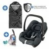 Promo 🥰 Maxi-Cosi Babyschale CabrioFix i-Size ab Geburt-15 Monate (40-75 cm) inkl. Einschlagdecke & Schnullerbox - Essential Graphite - Collection 2022 ✔️