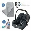 Flash Sale 🤩 Maxi-Cosi Babyschale CabrioFix i-Size ab Geburt-15 Monate (40-75 cm) inkl. Fußsack & Schnullerbox - Essential Graphite - Collection 2022 🌟