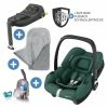 Coupon ✔️ Maxi-Cosi Babyschale CabrioFix i-Size ab Geburt-15 Monate (40-75 cm) inkl. i-Size Base, Fußsack & Schnullerbox - Essential Green - Collection 2022 🌟