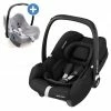 Best Pirce 🔔 Maxi-Cosi Babyschale CabrioFix i-Size ab Geburt - 15 Monate (40-83 cm) & Zamboo Sommerbezug - Essential Black - Collection 2022 🎁