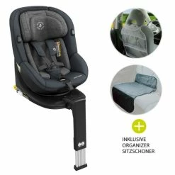 Hot Sale 💯 Maxi-Cosi Reboarder-Kindersitz Mica i-Size 360° Geburt-4 Jahre (40-105 cm) Isofix-Basis,Sitzschoner,Organizer - Authentic Graphite - Collection 2022 ❤️