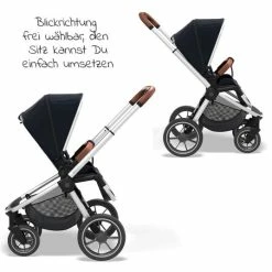 Outlet 🎉 Moon 2in1 Kombi-Kinderwagen Resea S Basic mit Sportsitz, Babywanne - bis 22 kg - Navy Melange - Collection 2022 🌟 -Way Sales moon 2in1 kombi kinderwagen resea s basic mit sportsitz babywanne bis 22 kg navy melange 63 940 500 403 d4