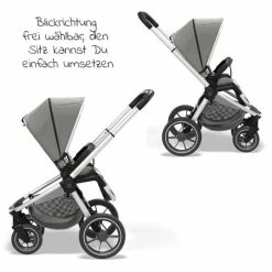 Flash Sale ⌛ Moon 2in1 Kombi-Kinderwagen Resea S Basic mit Sportsitz, Babywanne - bis 22 kg - Shadow Melange - Collection 2022 ✨ -Way Sales moon 2in1 kombi kinderwagen resea s basic mit sportsitz babywanne bis 22 kg shadow melange 63 940 500 404 d4