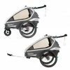 Brand new 🎉 Qeridoo Kinderfahrradanhänger & Buggy Kidgoo 1 für 1 Kind mit Kupplung, Dämpfsystem, XL-Kofferraum (bis 50 kg) - Steel Grey - Collection 2022 ✨