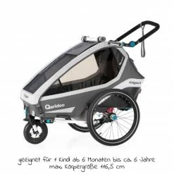 Brand new 🎉 Qeridoo Kinderfahrradanhänger & Buggy Kidgoo 1 für 1 Kind mit Kupplung, Dämpfsystem, XL-Kofferraum (bis 50 kg) - Steel Grey - Collection 2022 ✨ -Way Sales qeridoo kinderfahrradanhanger buggy kidgoo 1 fur 1 kind mit kupplung dampfsystem xl kofferraum bis 50 kg steel grey q kdg1 22 sg d5
