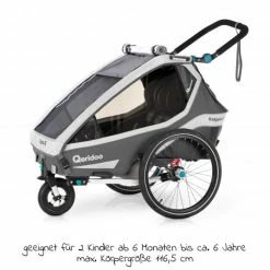 Coupon 🎁 Qeridoo Kinderfahrradanhänger& Buggy Kidgoo 2 für 2 Kinder mit Kupplung, Dämpfsystem, XL-Kofferraum (bis 60kg) - Steel Grey - Collection 2022 🛒 -Way Sales qeridoo kinderfahrradanhanger buggy kidgoo 2 fur 2 kinder mit kupplung dampfsystem xl kofferraum bis 60kg steel grey q kdg2 22 sg d5