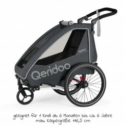 Discount 🛒 Qeridoo Kinderfahrradanhänger & Buggy QUPA 1 für 1 Kind mit Kupplung, Blattfeder-Dämpfsystem (bis 50 kg) - Grey - Collection 2022 ⌛ -Way Sales qeridoo kinderfahrradanhanger buggy qupa 1 fur 1 kind mit kupplung blattfeder dampfsystem bis 50 kg grey q qup1 22 gr d5