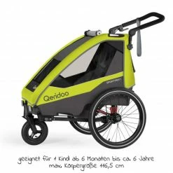Deals 😉 Qeridoo Kinderfahrradanhänger& Buggy Sportrex 1 Lt. Edition für 1 Kind mit Kupplung, Dämpfsystem (bis 50 kg) - Lime Green - Collection 2022 😍 -Way Sales qeridoo kinderfahrradanhanger buggy sportrex 1 lt edition fur 1 kind mit kupplung dampfsystem bis 50 kg lime green q spr1 22 lg d5