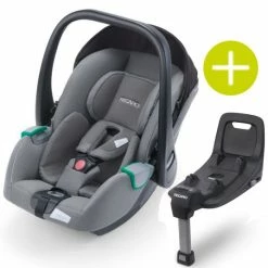 Best Sale 😀 Recaro Babyschalen-Set Avan i-Size 45 cm - 83 cm / bis max. 15 Monate inkl. Isofix-Base - Prime - Silent Grey - Collection 2022 ❤️