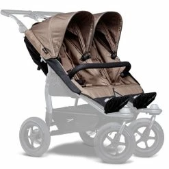 Outlet 🎉 TFK 2 Sportsitze für Duo - XXL Komfort-Sitz inkl. Wetterschutz für Kinder bis 45 kg - Braun - Collection 2022 😍