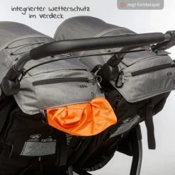 Cheapest 🎁 TFK 2 Sportsitze für Duo - XXL Komfort-Sitz inkl. Wetterschutz für Kinder bis 45 kg - Grau - Collection 2022 👍 -Way Sales tfk 2 sportsitze fur duo xxl komfort sitz inkl wetterschutz fur kinder bis 45 kg grau t d1 s 315 d2