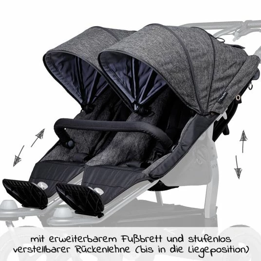 Best Pirce 🔥 TFK 2 Sportsitze für Duo - XXL Komfort-Sitz inkl. Wetterschutz für Kinder bis 45 kg - Grau - Collection 2022 😍 2 Best Pirce 🔥 TFK 2 Sportsitze für Duo - XXL Komfort-Sitz inkl. Wetterschutz für Kinder bis 45 kg - Grau - Collection 2022 😍 - Image 2