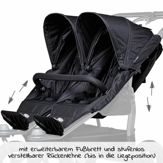 Hot Sale ✔️ TFK 2 Sportsitze für Duo - XXL Komfort-Sitz inkl. Wetterschutz für Kinder bis 45 kg - Schwarz - Collection 2022 😉 2 Hot Sale ✔️ TFK 2 Sportsitze für Duo - XXL Komfort-Sitz inkl. Wetterschutz für Kinder bis 45 kg - Schwarz - Collection 2022 😉 - Image 2