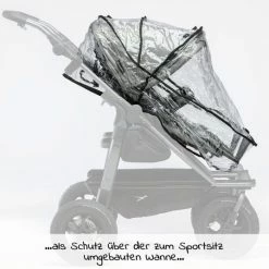 Flash Sale 🌟 TFK 2- teiliges Regenschutz-Set für Duo Kombi-Einheit (Babywanne + Sitz) - Collection 2022 👍 -Way Sales tfk 2 teiliges regenschutz set fur duo kombi einheit babywanne sitz t 003 d1 k2 d2