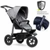 Deals 🤩 TFK Buggy & Sportkinderwagen Mono mit Luftreifen inkl. Sportsitz bis 34 kg + XXL-Zamboo Zubehörpaket - Grau - Collection 2022 ⌛