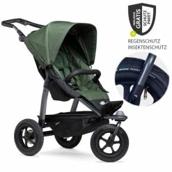 Top 10 😉 TFK Buggy & Sportkinderwagen Mono mit Luftreifen inkl. Sportsitz bis 34 kg + XXL-Zamboo Zubehörpaket - Olive - Collection 2022 🎉
