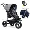 Promo 👍 TFK Buggy & Sportkinderwagen Mono mit Luftreifen inkl. Sportsitz bis 34 kg + XXL-Zamboo Zubehörpaket - Premium Grau - Collection 2022 😉