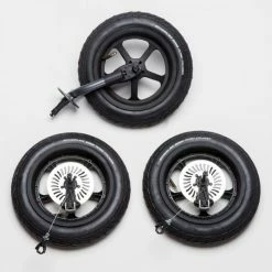 Flash Sale 🔥 TFK Ersatzrad-Set für Mono Kinderwagen - Lufträder mit Schalbe Reifen - 3-teilig - Collection 2022 😀