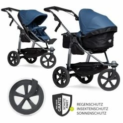 Best Sale 🔔 TFK Kombi-Kinderwagen Mono mit Luftkammerreifen - inkl. Kombi-Einheit (Babywanne+Sitz) + XXL-Zamboo Zubehör - Antiseptisch - Collection 2022 😀