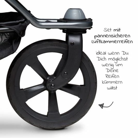 Coupon 🛒 TFK Kombi-Kinderwagen Mono mit Luftkammerreifen und Kombi-Einheit (Babywanne+Sitz) + XXL-Zamboo Zubehörpaket - Anthrazit - Collection 2022 👍 2 Coupon 🛒 TFK Kombi-Kinderwagen Mono mit Luftkammerreifen und Kombi-Einheit (Babywanne+Sitz) + XXL-Zamboo Zubehörpaket - Anthrazit - Collection 2022 👍 - Image 2