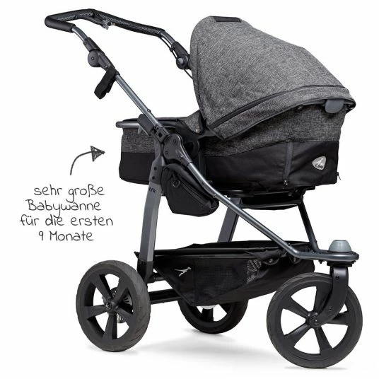 Coupon 🛒 TFK Kombi-Kinderwagen Mono mit Luftkammerreifen und Kombi-Einheit (Babywanne+Sitz) + XXL-Zamboo Zubehörpaket - Anthrazit - Collection 2022 👍 4 Coupon 🛒 TFK Kombi-Kinderwagen Mono mit Luftkammerreifen und Kombi-Einheit (Babywanne+Sitz) + XXL-Zamboo Zubehörpaket - Anthrazit - Collection 2022 👍 - Image 4