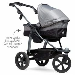 Flash Sale 🤩 TFK Kombi-Kinderwagen Mono mit Luftkammerreifen - inkl. Kombi-Einheit (Babywanne + Sitz) + XXL-Zamboo Zubehörpaket - Grau - Collection 2022 ❤️ -Way Sales tfk kombi kinderwagen mono mit luftkammerreifen inkl kombi einheit babywanne sitz xxl zamboo zubehorpaket grau t m1 fe k 315 zamboo zubehor d3