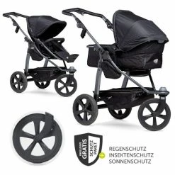 Buy ๐ TFK Kombi-Kinderwagen Mono mit Luftkammerreifen - inkl. Kombi-Einheit (Babywanne + Sitz) + XXL-Zamboo Zubehรถrpaket - Schwarz - Collection 2022 โค๏ธ