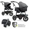 Cheap 😀 TFK Kombi-Kinderwagen Mono mit Luftreifen - inkl. Kombi-Einheit (Babywanne + Sitz) + XXL-Zamboo Zubehörpaket - Anthrazit - Collection 2022 😍