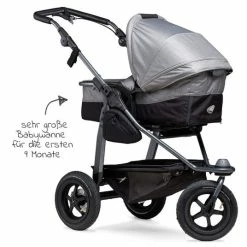 Cheapest 👏 TFK Kombi-Kinderwagen Mono mit Luftreifen - inkl. Kombi-Einheit (Babywanne + Sitz) und XXL-Zamboo Zubehörpaket - Grau - Collection 2022 😀 -Way Sales tfk kombi kinderwagen mono mit luftreifen inkl kombi einheit babywanne sitz xxl zamboo zubehorpaket grau t m1 fa k 315 zamboo zubehor d3