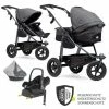 Budget 🔥 TFK Kombi-Kinderwagen Mono mit Luftreifen, Kombi-Einheit, Babyschale Cabriofix, Isofix-Basis & XXL-Zamboo Zubehör - Premium Anthrazit - Collection 2022 👍