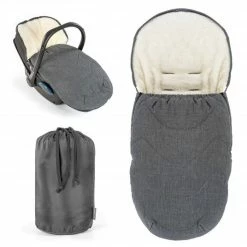 Top 10 👍 Zamboo 2in1 Universal-Fleece-Fußsack Sitzauflage und Fußsack mit Kapuze für Babyschale, Babywanne und Buggy, inkl. Tasche - Grau 🎁