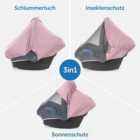 Best deal 🌟 Zamboo 3in1 Verdeck für Babyschale Sonnenschutz, Insektenschutz und Schlummer-Cover - Beere ⌛ 2 Best deal 🌟 Zamboo 3in1 Verdeck für Babyschale Sonnenschutz, Insektenschutz und Schlummer-Cover - Beere ⌛ - Image 2