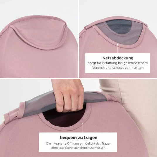 Best deal 🌟 Zamboo 3in1 Verdeck für Babyschale Sonnenschutz, Insektenschutz und Schlummer-Cover - Beere ⌛ 6 Best deal 🌟 Zamboo 3in1 Verdeck für Babyschale Sonnenschutz, Insektenschutz und Schlummer-Cover - Beere ⌛ - Image 6