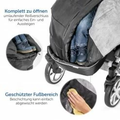 Top 10 🌟 Zamboo 4-tlg. Winter-Set für Kinderwagen mit Thermo Fußsack, Fleece-Beindecke, Handmuff & Reflektoren - Schwarz Grau - Collection 2022 🛒 -Way Sales zamboo 4 tlg winter set fur kinderwagen mit thermo fusssack fleece beindecke handmuff reflektoren schwarz grau set 658 d3