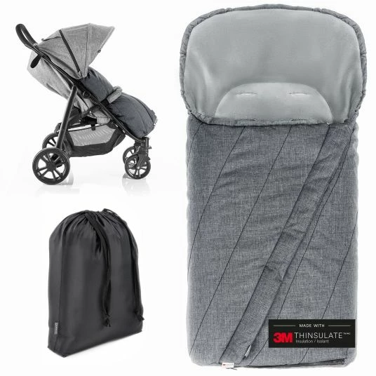 Discount π Zamboo Deluxe Winter Footmuff for Strollers & Buggies - Melange Grey π 1 Discount π Zamboo Deluxe Winter Footmuff for Strollers & Buggies - Melange Grey π