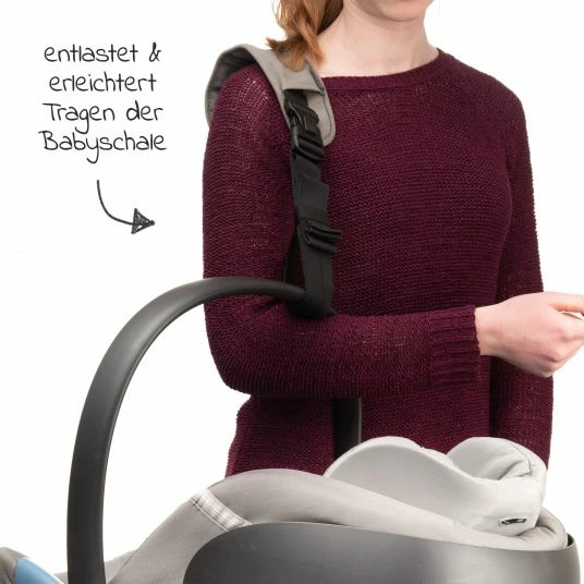 Hot Sale 😍 Zamboo Tragegurt für Babyschale - Grau 🧨 2 Hot Sale 😍 Zamboo Tragegurt für Babyschale - Grau 🧨 - Image 2