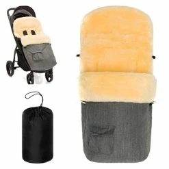 Cheapest 🤩 Zamboo Universal Lammfell-Fußsack für Kinderwagen & Buggy - Melange Hellgrau 🎉