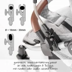 Flash Sale 🎁 Zamboo Universal parasol for stroller / buggy (UV protection 50+) Melange Grey 🎁 -Way Sales zamboo universal sonnenschirm fur kinderwagen buggy uv schutz 50 melange grey 51011 75374 d2