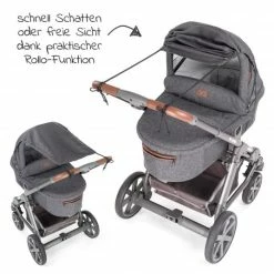 Budget 🎉 Zamboo Universal awning Deluxe for prams and buggies - Grey 🥰 -Way Sales zamboo universal sonnensegel deluxe fur kinderwagen und buggy grau 51013 75272 d2